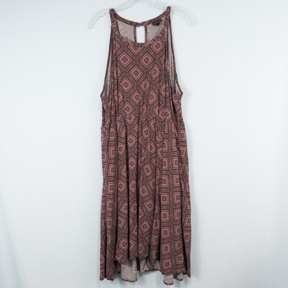 Torrid A Line Mini Dress Size 3 Sleeveless Geo Print Pockets Boho Western Summer